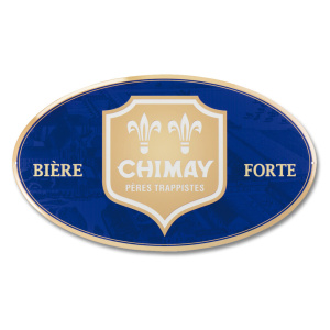 2e40c3f4af3c7b43711cb98bebd2cb32 chimay metaal plaat blauw groot